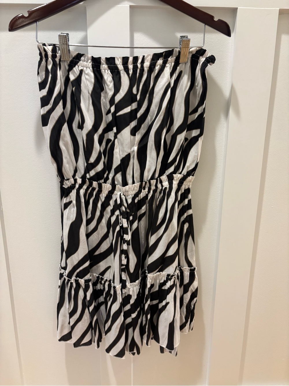 NWT Charleston, SC boutique- Black & Off-White Zebra Print dress